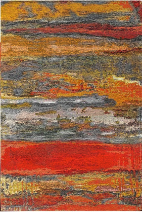 kilim home Turuncu Kırmızı Soyut Fırça Darbe Desenli Modern Halı - Sıcak Gri ...