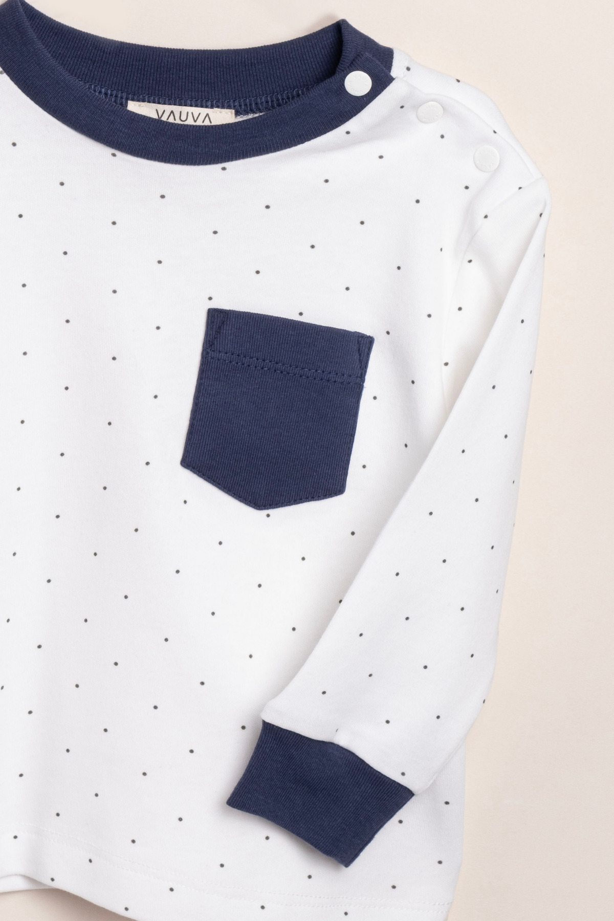 Vauva Kız Erkek Pijama Baskılı Cep Detaylı Uzun Kollu Pijama Takımı fotoğrafı 2 (önizleme)