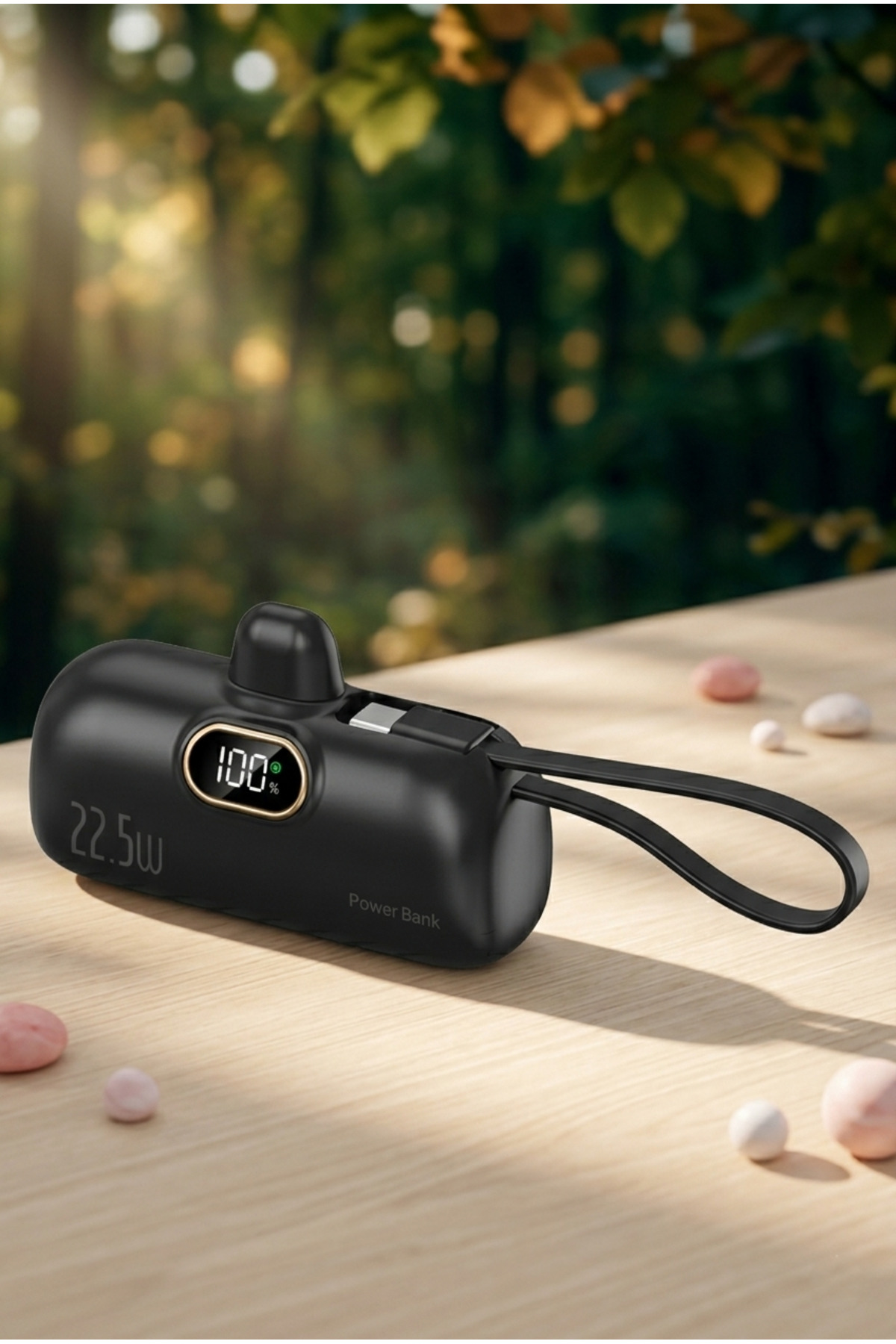1500mAh Mini Powerbank - Taşınabilir Acil Durum Şarj Cihazı iPhone Lightning ve Type-C Uyumlu