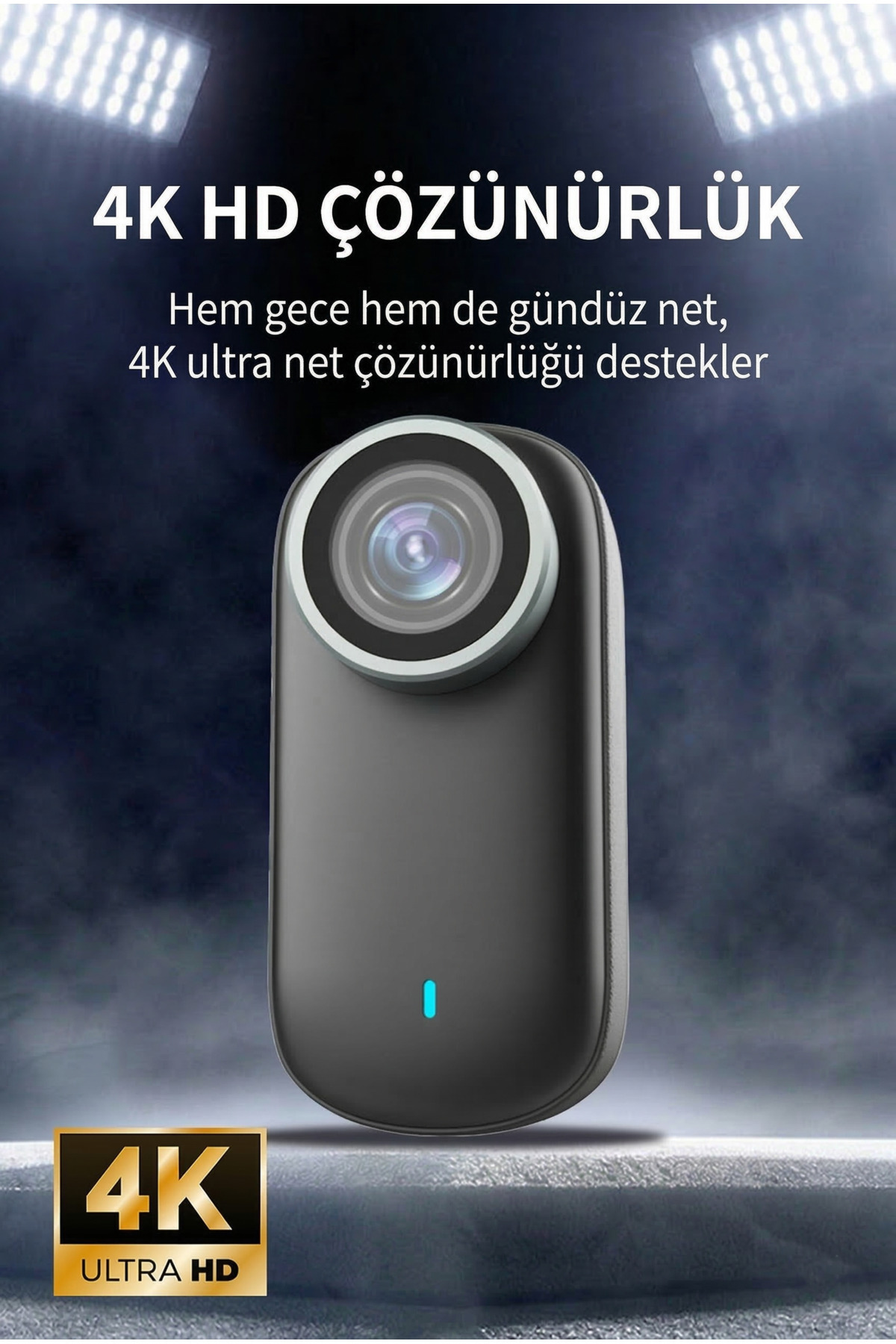 4K Ultra HD Su Geçirmez Aksiyon Kamerası - 1080P 30FPS Wi-Fi 30M Su Altı Kask ve Motovlog Kamerası