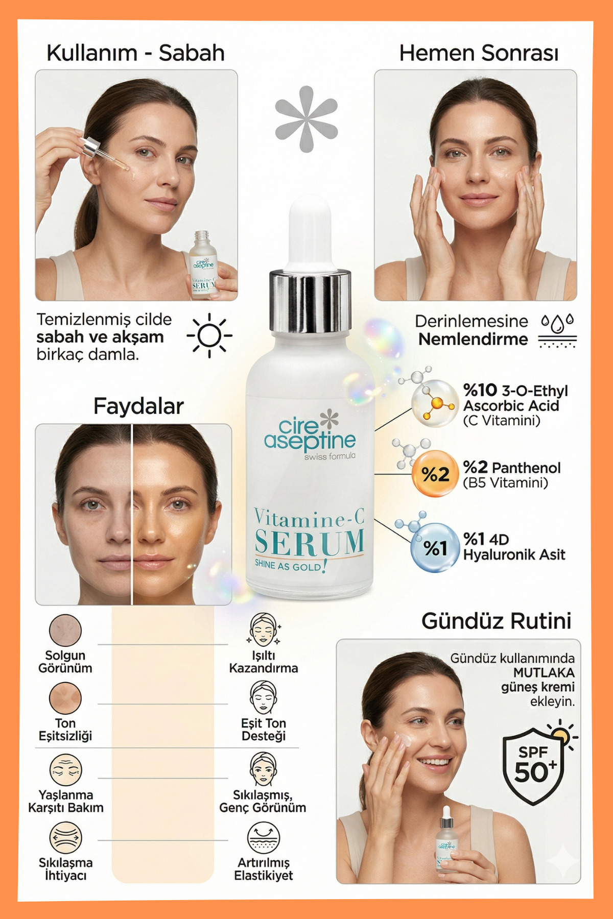 Vitamine-C Yüz Serumu 30 ml- SHINE AS GOLD! — PR00855 — تصویر 6 از 6