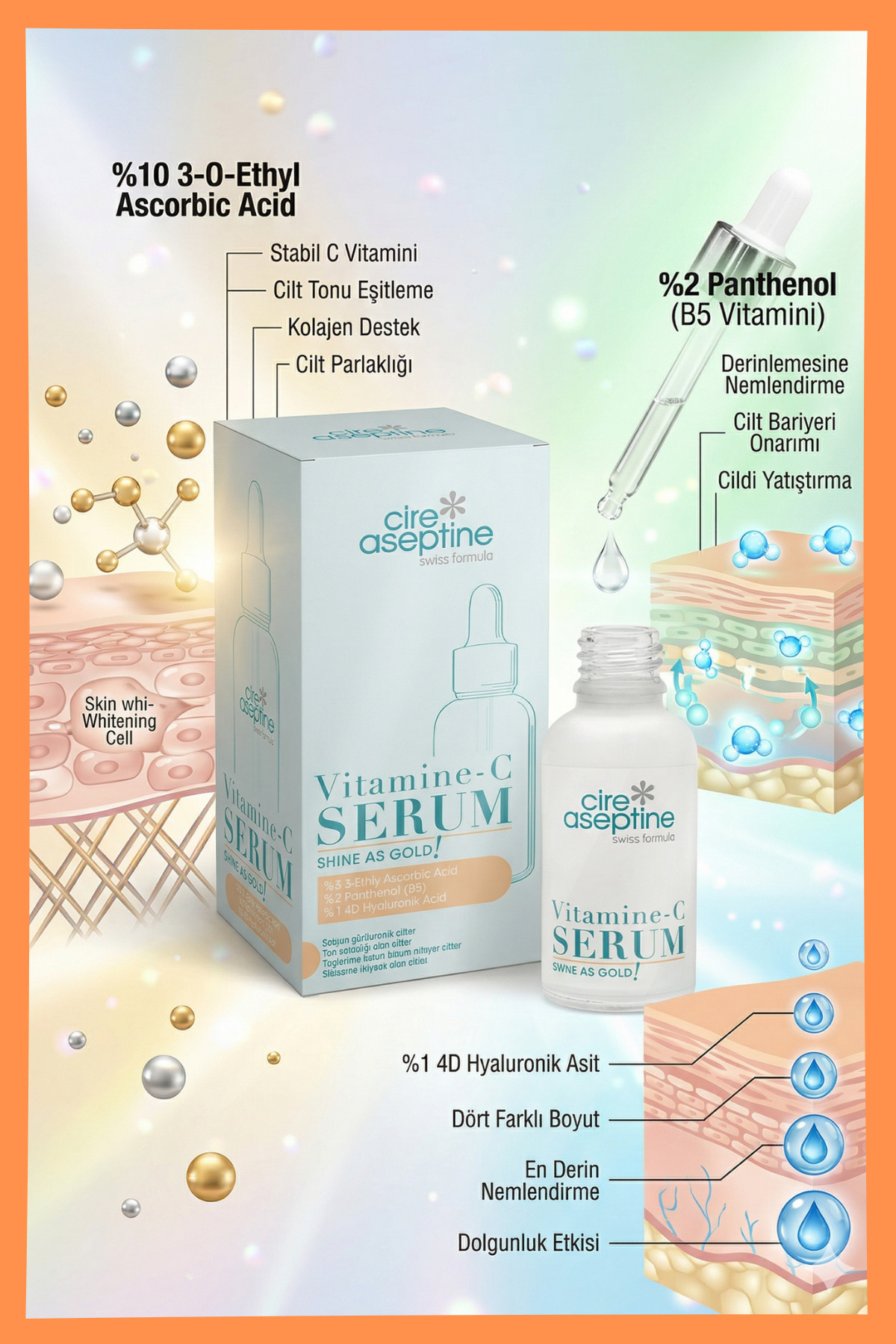 Vitamine-C Yüz Serumu 30 ml- SHINE AS GOLD! — PR00855 — تصویر 3 از 6