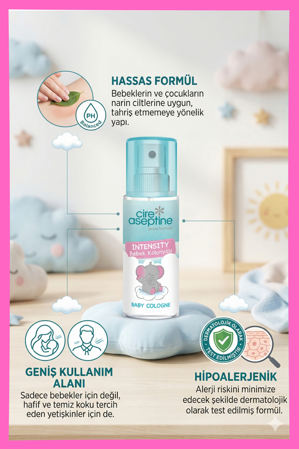 Cire Aseptine Bebek Kolonyası İntensity 150 Ml fotoğrafı 4 (önizleme)