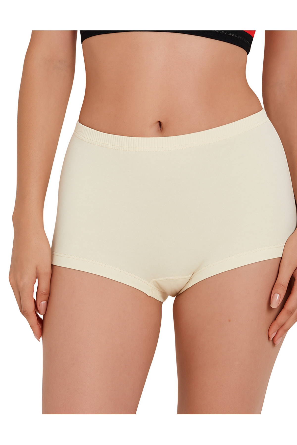 Basic Women's Beige Boxer Set of 2