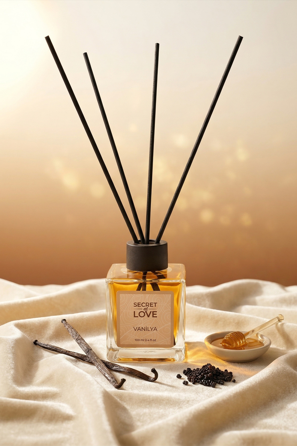 SECRET OF LOVE Çubuklu Oda Kokusu Vanilya 100ml fotoğrafı 3 (önizleme)