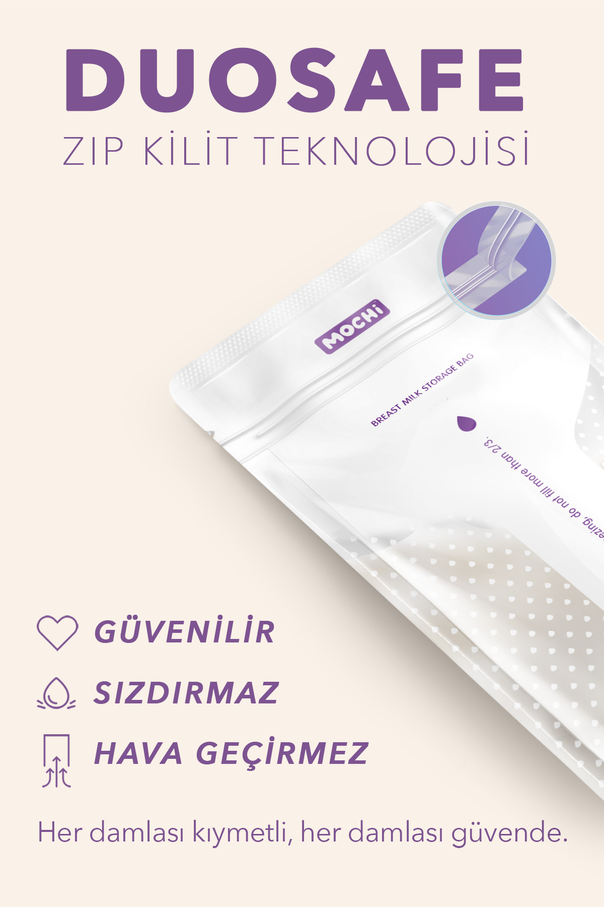 Mochi Anne Sütü Poşeti 200 ml 120 Adet fotoğrafı 5 (önizleme)