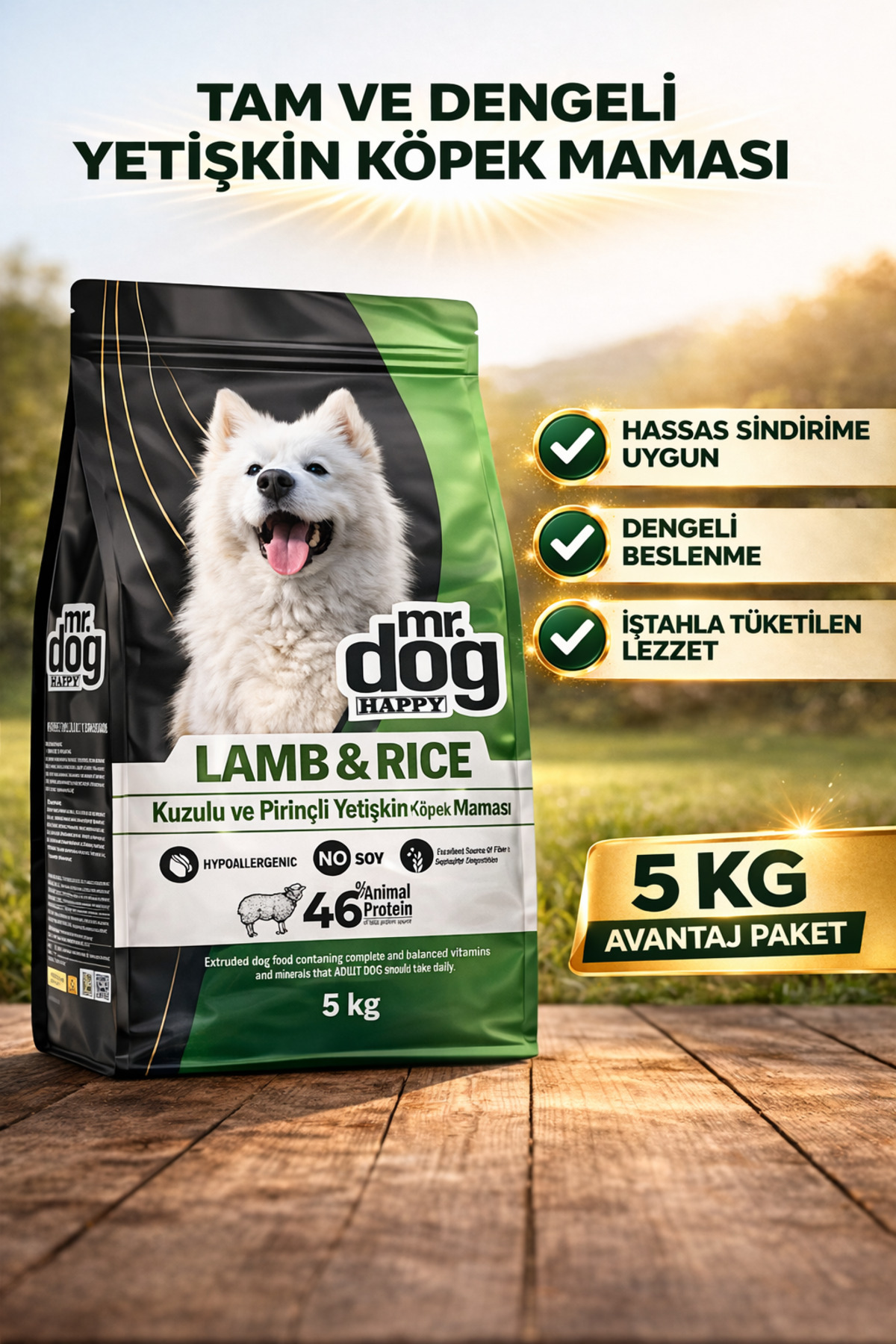 mr. dog happy Sensitive Kuzu Etli Pirinçli Yetişkin Köpek Maması 5 Kg Hassas Sindirim - Fiyatı, Yorumları