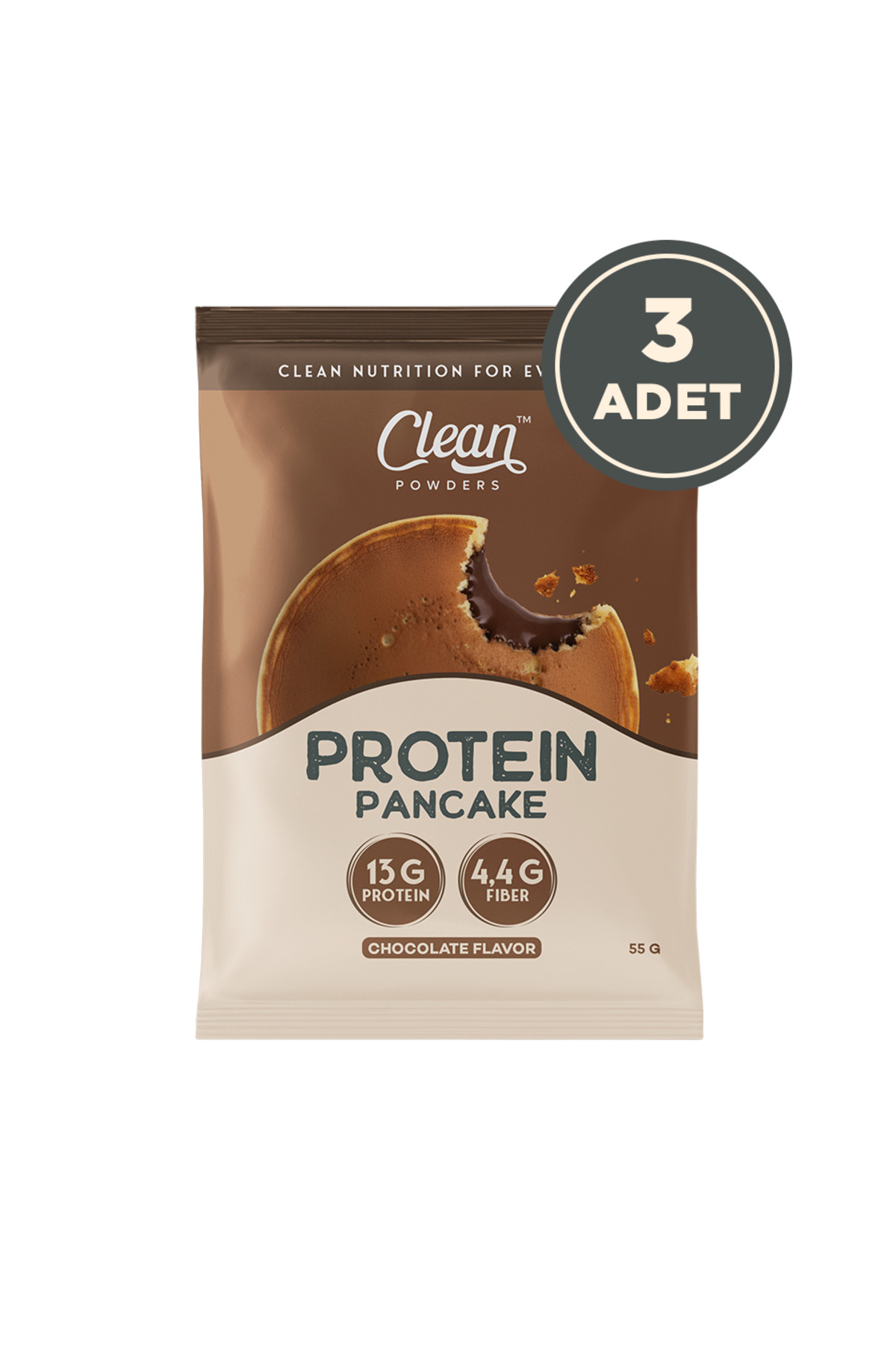 Clean Powders Protein Pancake 55 Gr 3 Adet - Çikolata - Fiyatı, Yorumları