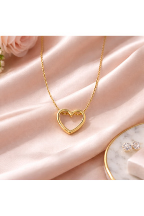 RARİ AKSESUAR Beş Parçalı Beyaz Yonca Kolye