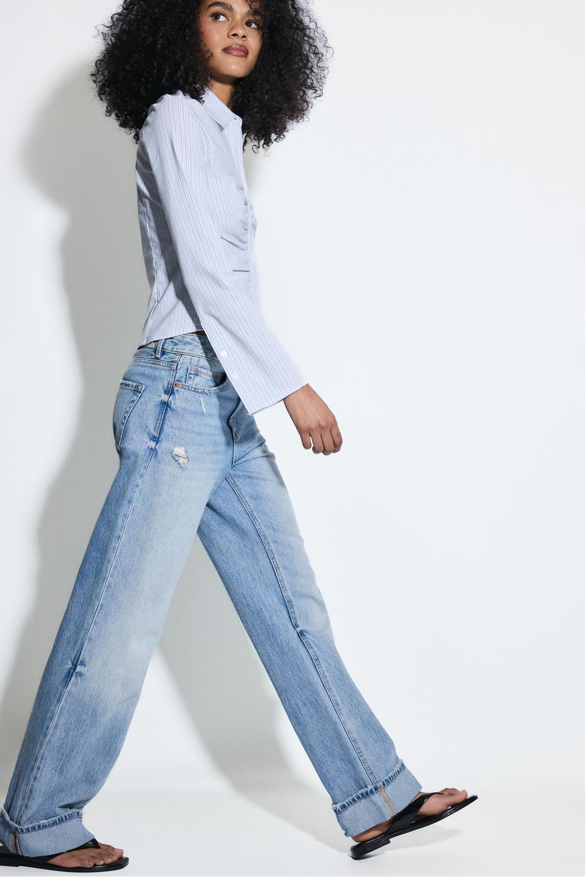 Stradivarius  D92 straight fit geniş paça jean