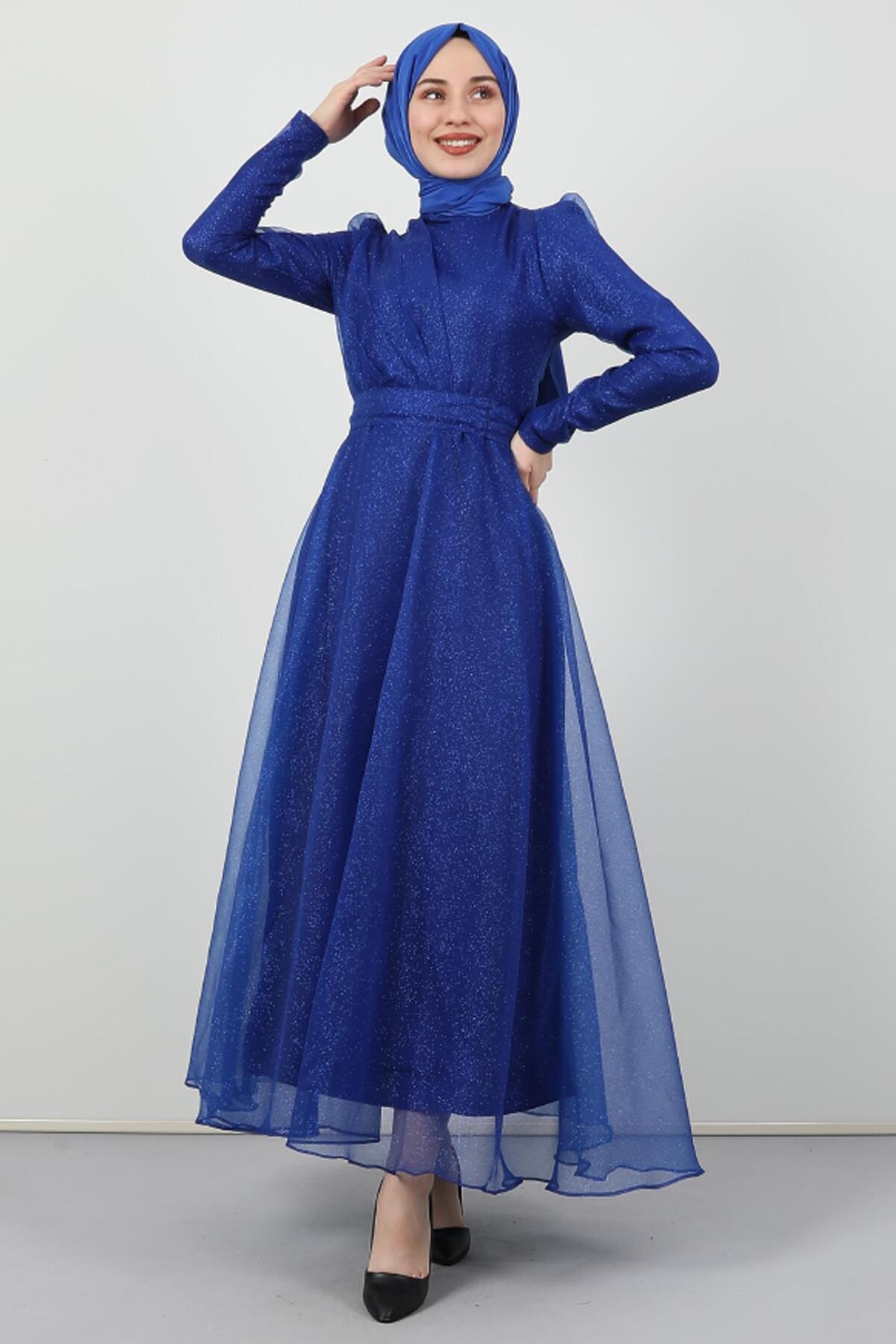 Alara Hijab Evening Dress Night Blue