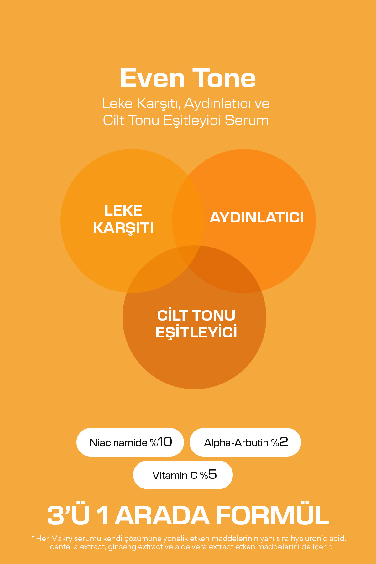 Even Tone Leke Karşıtı, Aydınlatıcı ve Ton Eşitleyici Serum 30ml (%10 Niacinamide, %2 Arbutin, %5 Vitamin C) — DMV2025-3 — تصویر 8 از 9