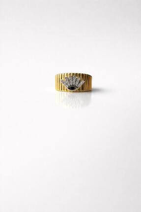 Theory Jewelry Theoring - 1 Nazar Göz Yüzük | Çelik Kadın Yüzük | Kararma Yap...