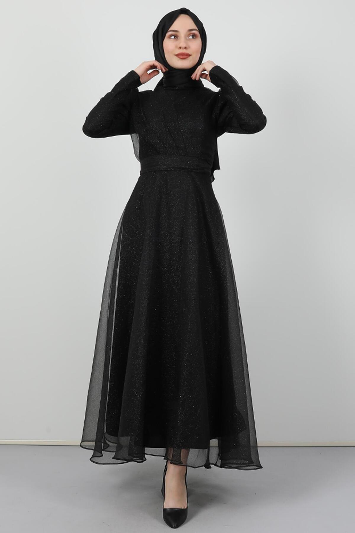 Alara Hijab Evening Dress Black