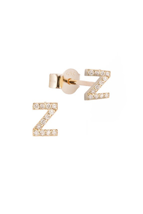 Samuel 1925 Altın ve Pırlanta Z Harf Küpe