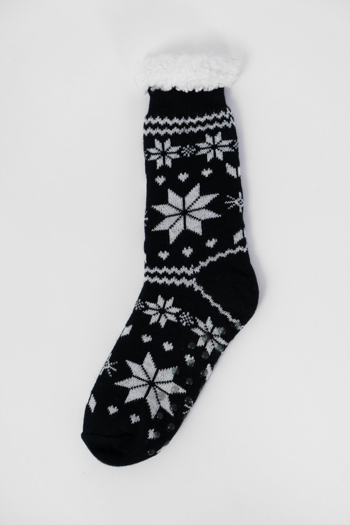 TOP TO HEEL İçi Peluş Kaydırmaz Taban Kışlık Ev Çorabı / Ev Botu / Uyku Çorabı - Yeniyıl Temalı görsel 3