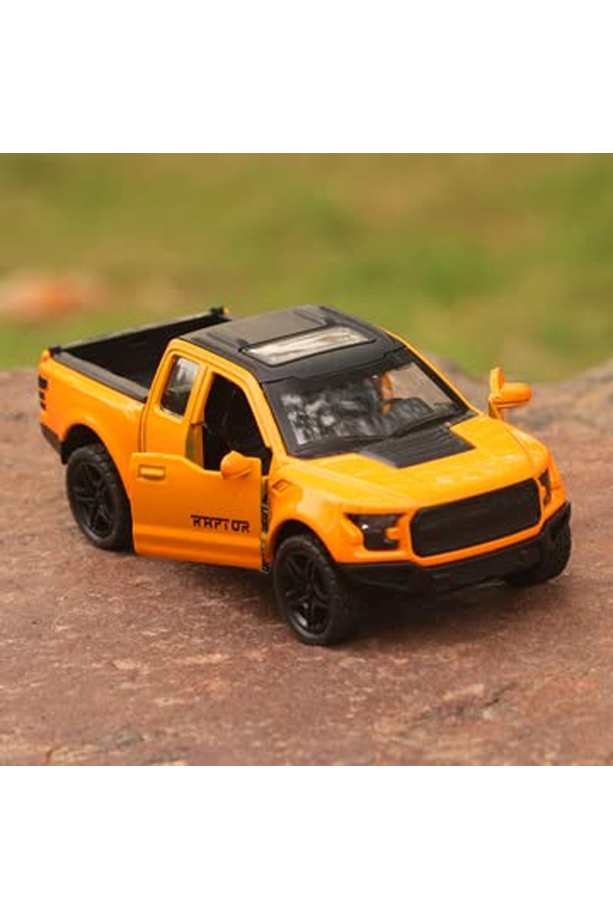 Genel Markalar Diecast,metal Oyuncak Araba Ford Raptor Çek Bırak Model Araba Lisanslı 1:36 Ölçek Araba fotoğrafı 2 (önizleme)