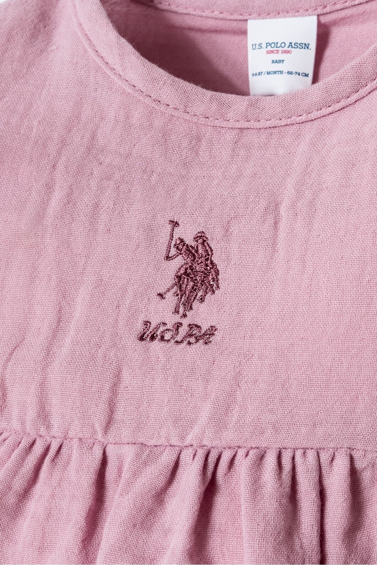 U.S. Polo Assn. Kız Bebek Mor Elbise fotoğrafı 2 (önizleme)