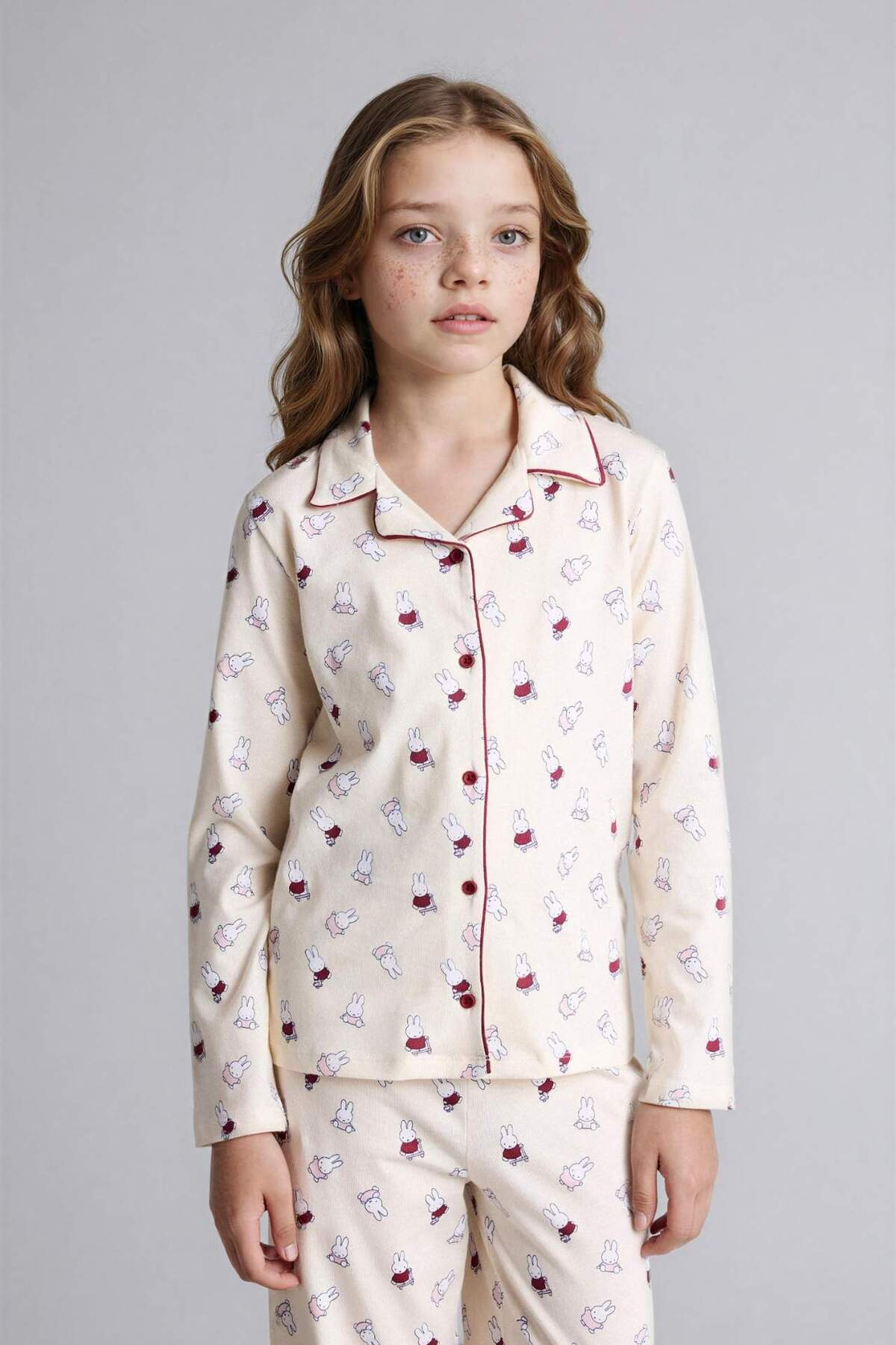 Defacto %100 Pamuklu Mıffy 2'li Pijama Takımı Kız Çocuk H0107A826SP fotoğrafı 3 (önizleme)