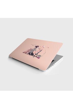 StickerArt Laptop Sticker Notebook Pc Kaplama Etiketi Uçan Ressam Kız