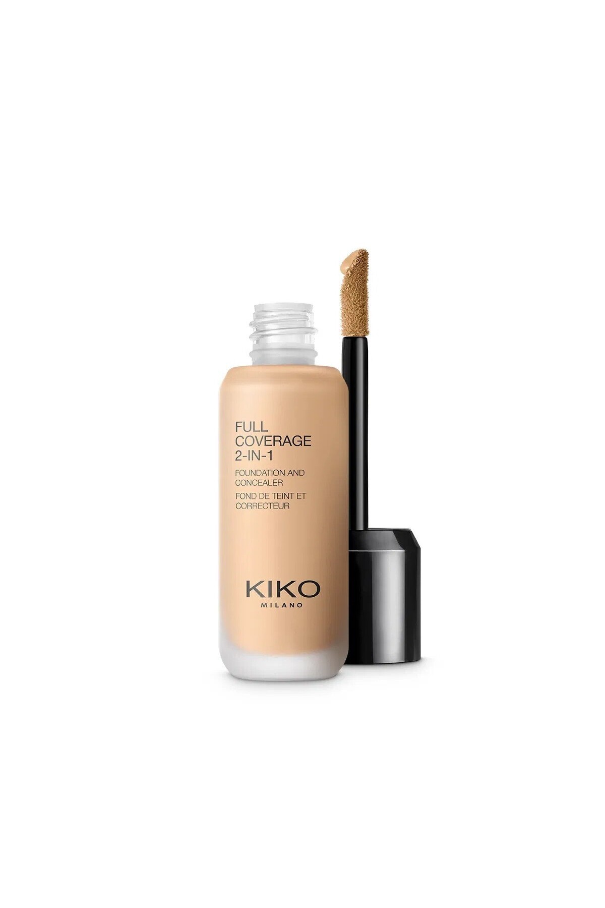 KIKO Fondöten & Kapatıcı-Full Coverage 2-in-1 Foundation & Concealer-Warm Beige 55-Mat Saten Bitişli - Fiyatı, Yorumları