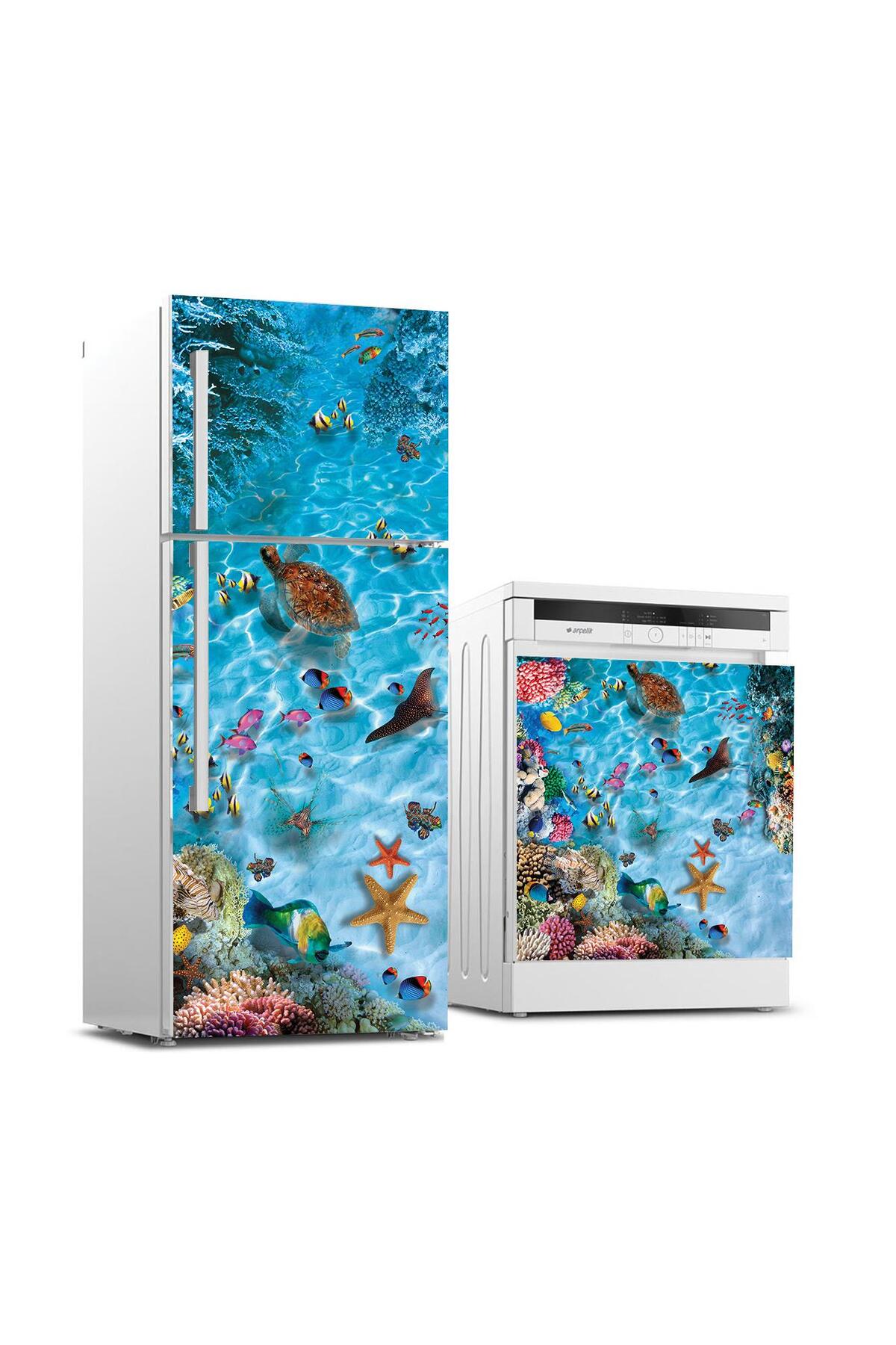 Refrigerator and Dishwasher White Goods Sticker Coating Underwater World