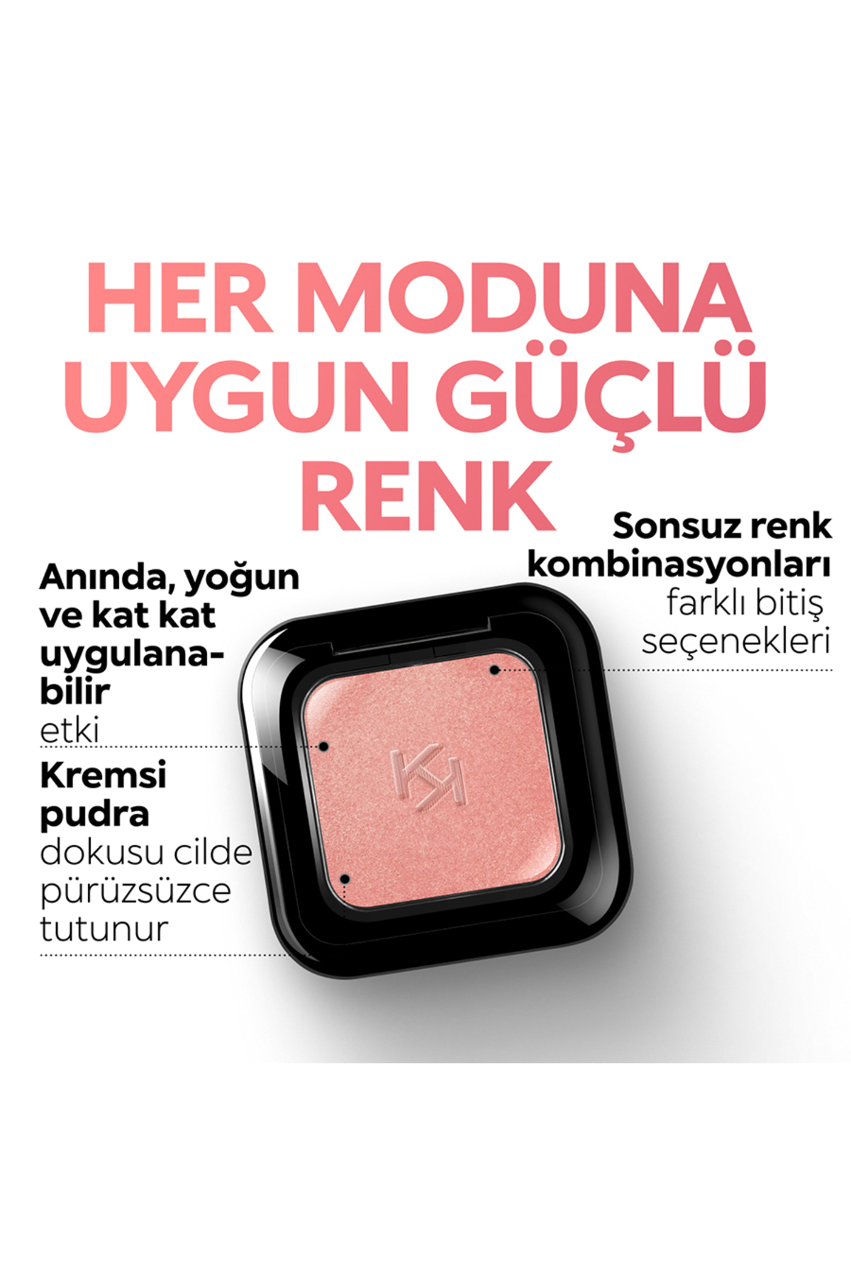 Göz Farı - High Pigment Eyeshadow - 60 Green Teal -Yüksek Pigmentli — سبز KM000000356060B — تصویر 5 از 6