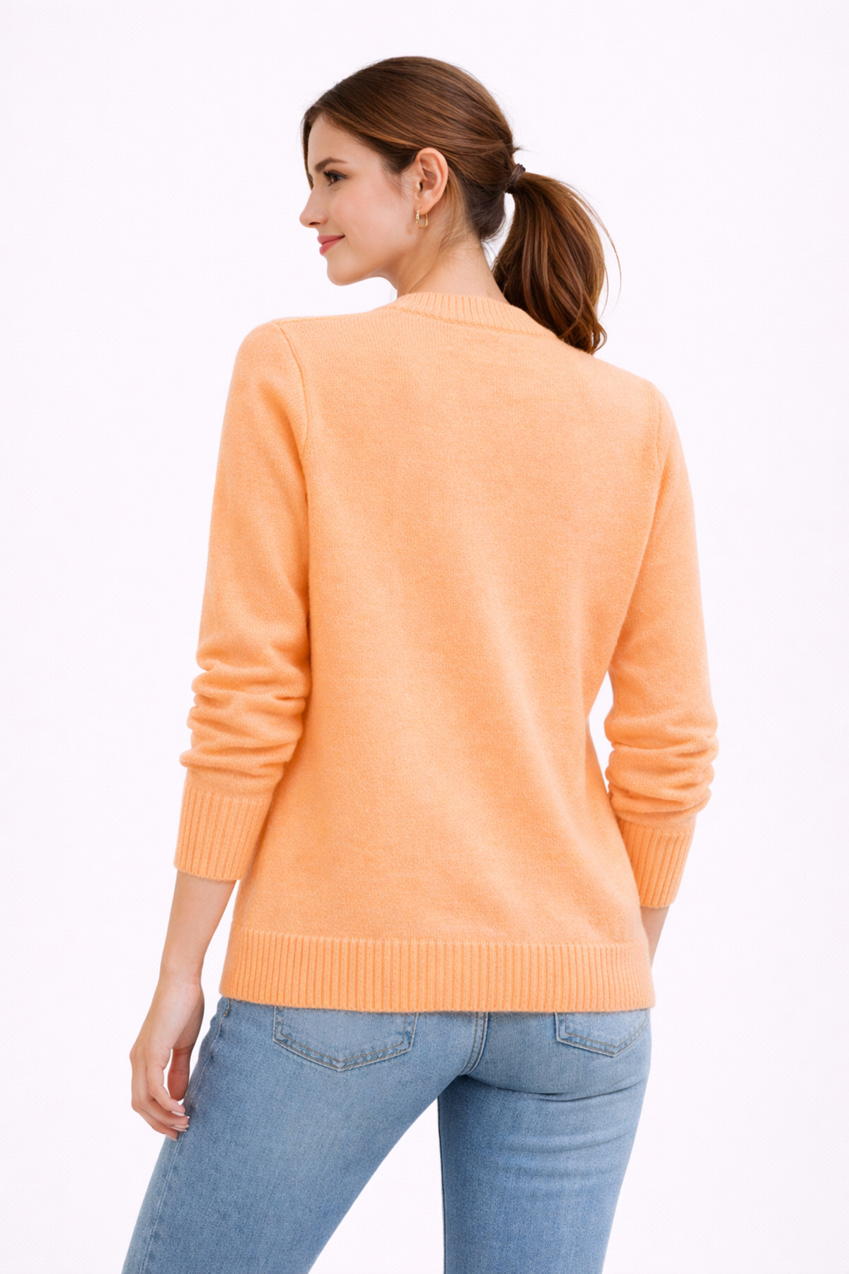 RTD&VLD  Kadın Vita-251 Puli Uzun Dğmeli Triko Hırka Lila - Görsel 2