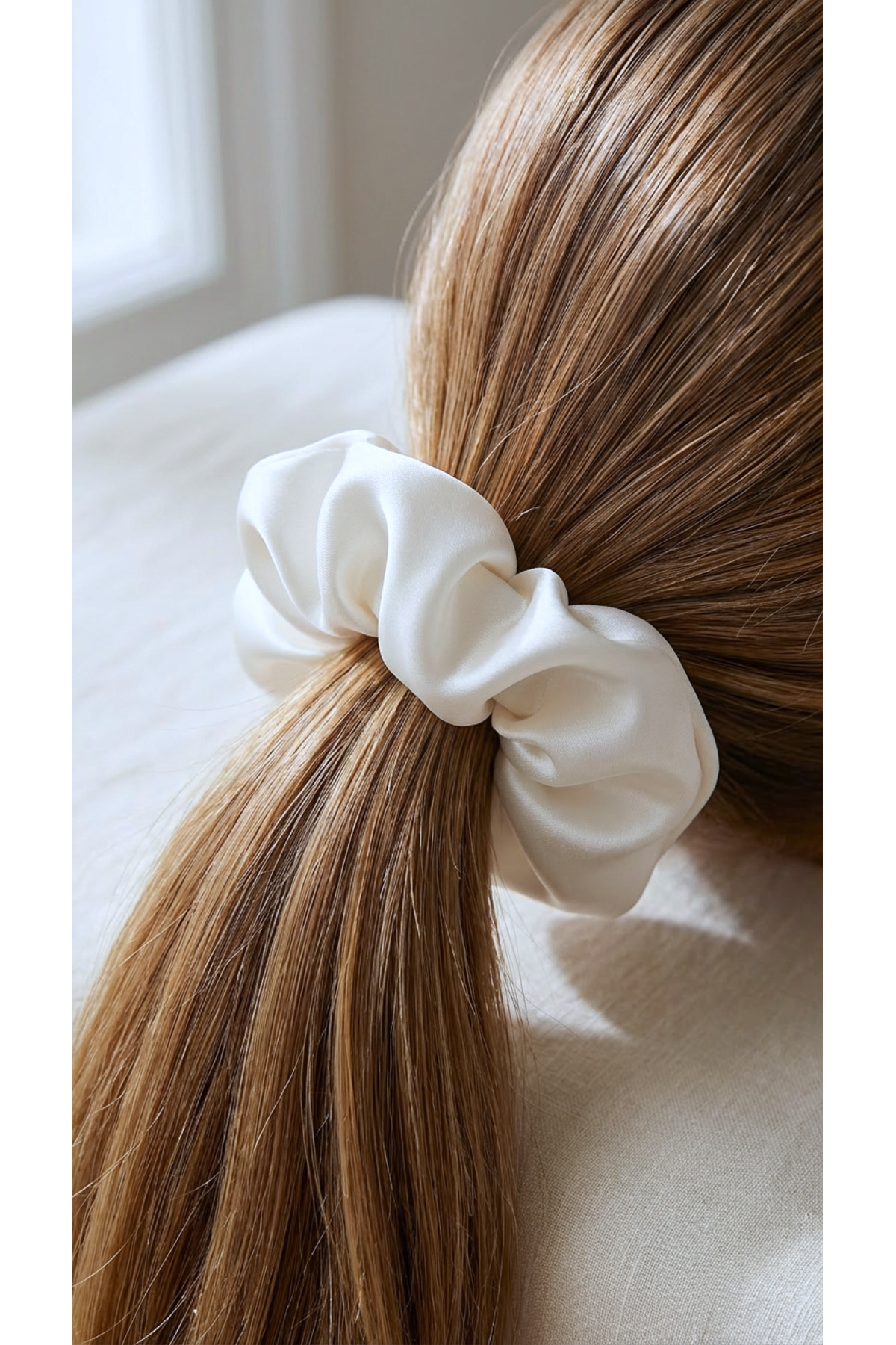 zau %100 Saf İpek Scrunchie Saç Tokası(Özel Kılıfı İle) görsel 3