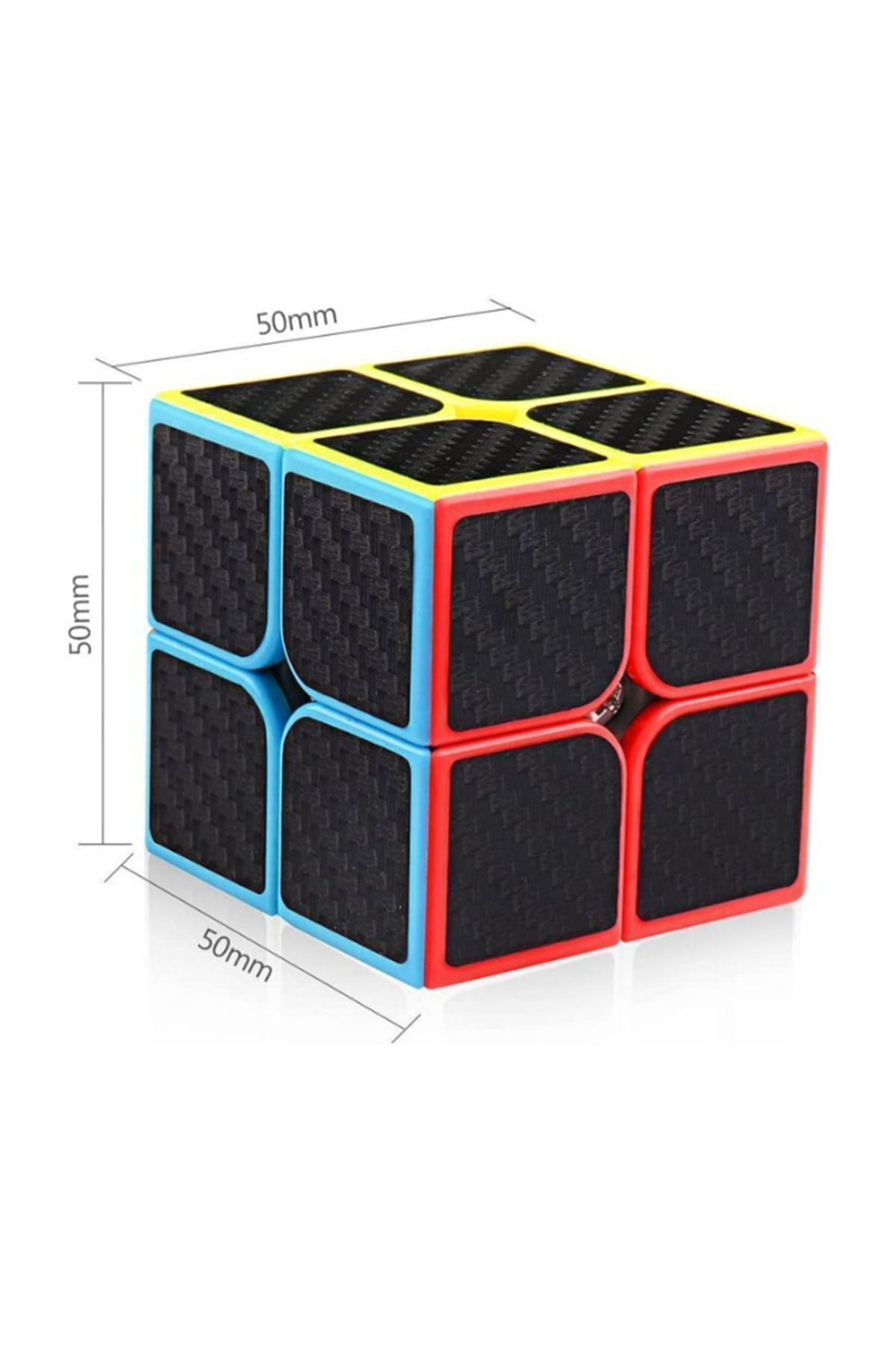 ZETCONCEPT 2X2 KARBON FIBER PROFESYONEL SPEED CUBE -RUBIK 2X2 ZEKA SABIR KÜPÜ fotoğrafı 3 (önizleme)