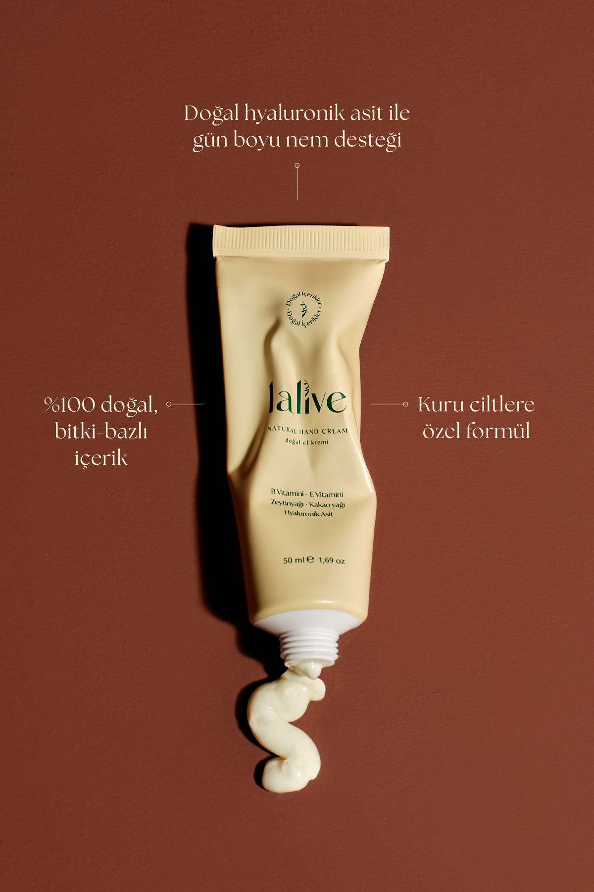 %100 Doğal Yoğun Nemlendirici Ve Besleyici Shea & Kakao Yağı Özlü El Kremi (B Vitamini) — 153.99.08.002 — تصویر 5 از 7
