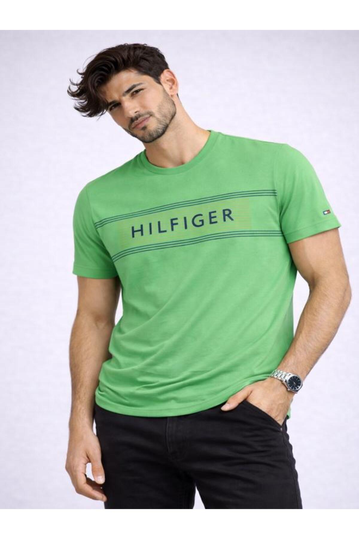 1_org_zoom تیشرت Tommy Hilfiger تامی هیلفیگر با مارک سینه مردانه عاشق تی شرت منظم است اورجینال - تصویر 1