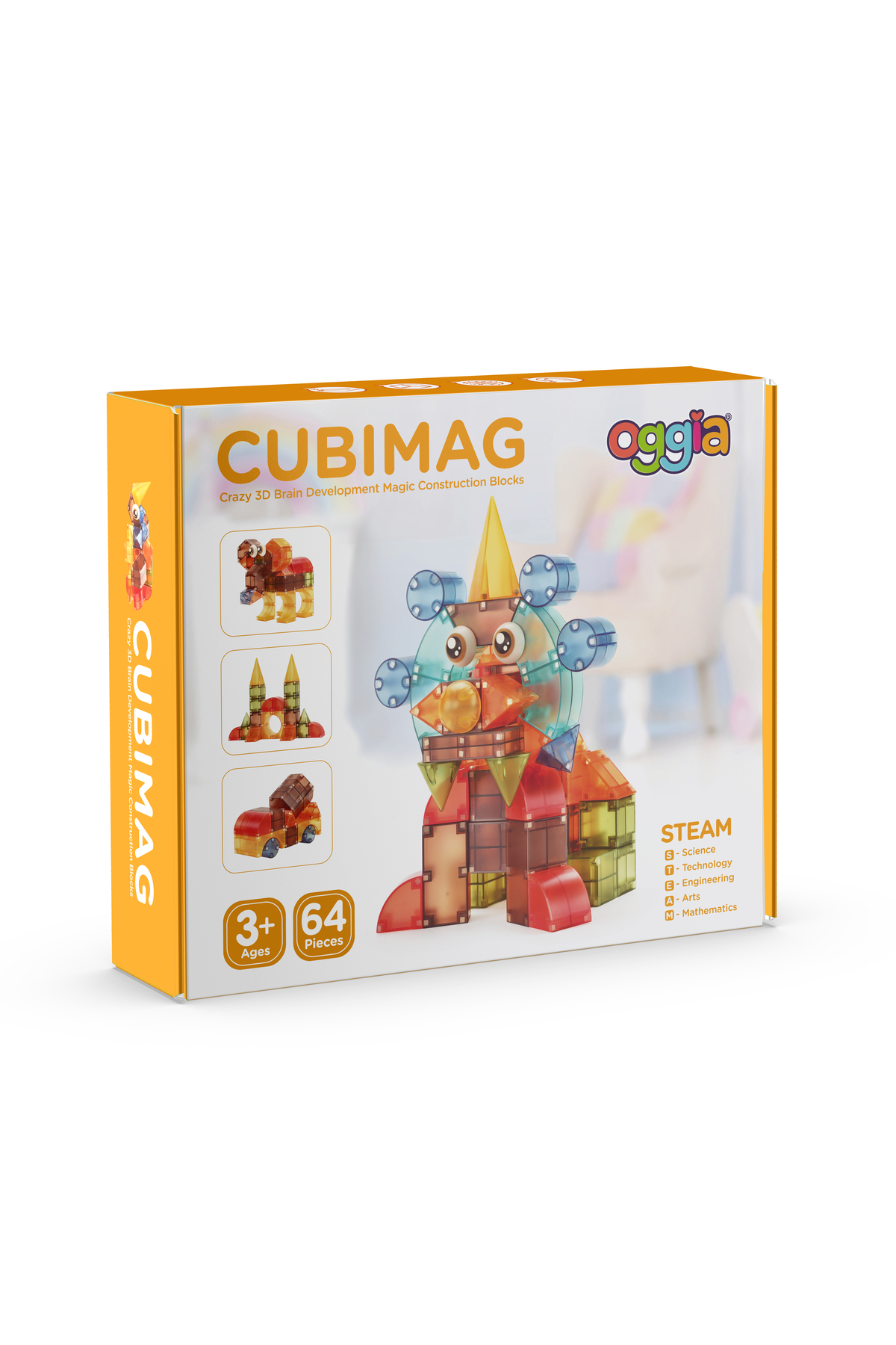 OGGİA 4’lü Manyetik Blok Seti Eğitici Oyuncak+35 Parça Hediye (58+64+80 ) Mega Avantaj Paket fotoğrafı 5 (önizleme)
