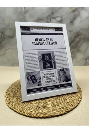 Atelier Baskı Kişiye Özel Gazete Manşeti Tablosu - Bebek Müjdesi & Düğün Habe...