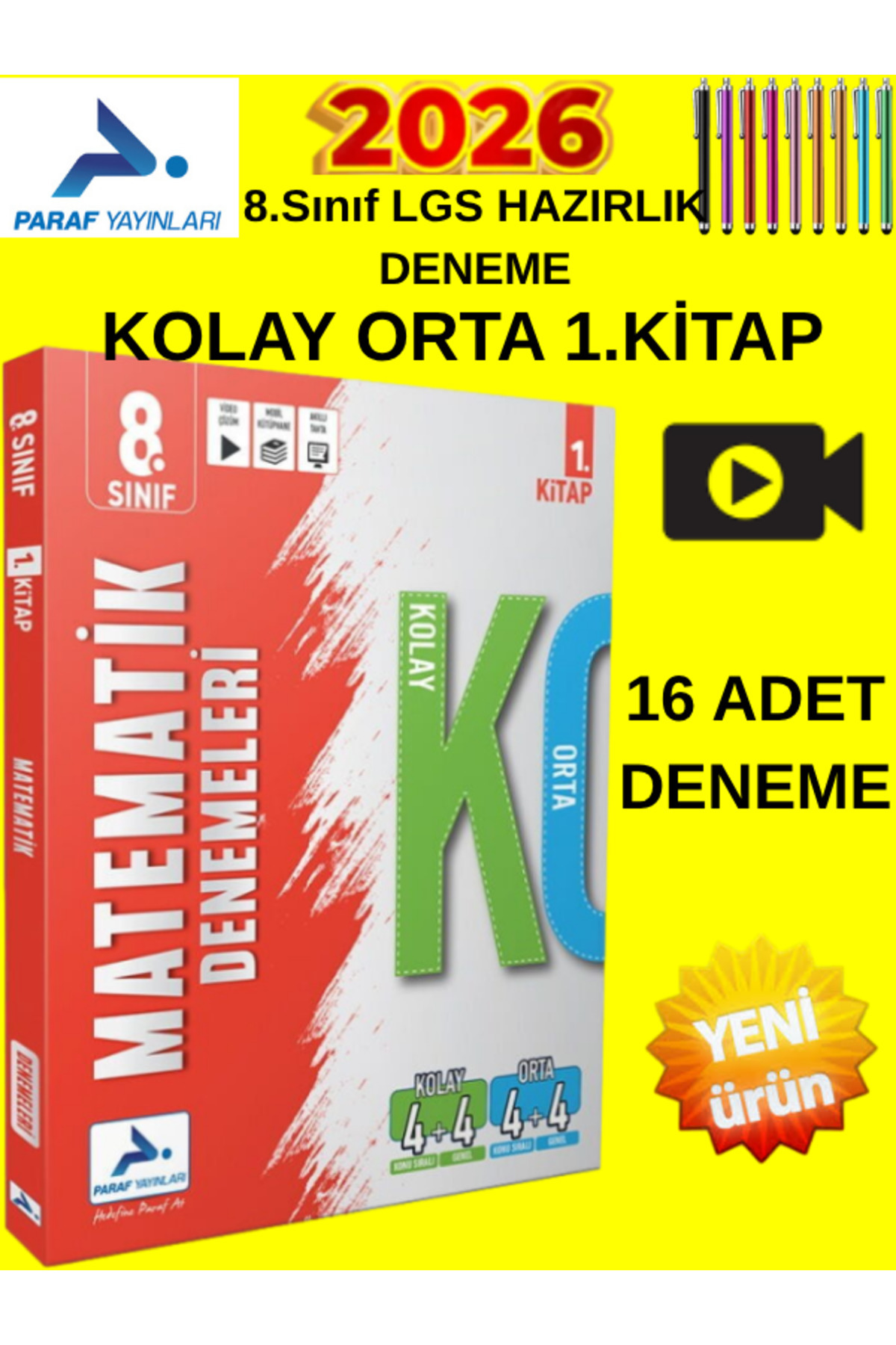 Karma Kitaplar PARAF 2026 8.Sınıf LGS Hazırlık Matematik 1.Kitap