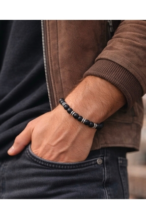 DİER Onix Siyah Erkek Bileklik