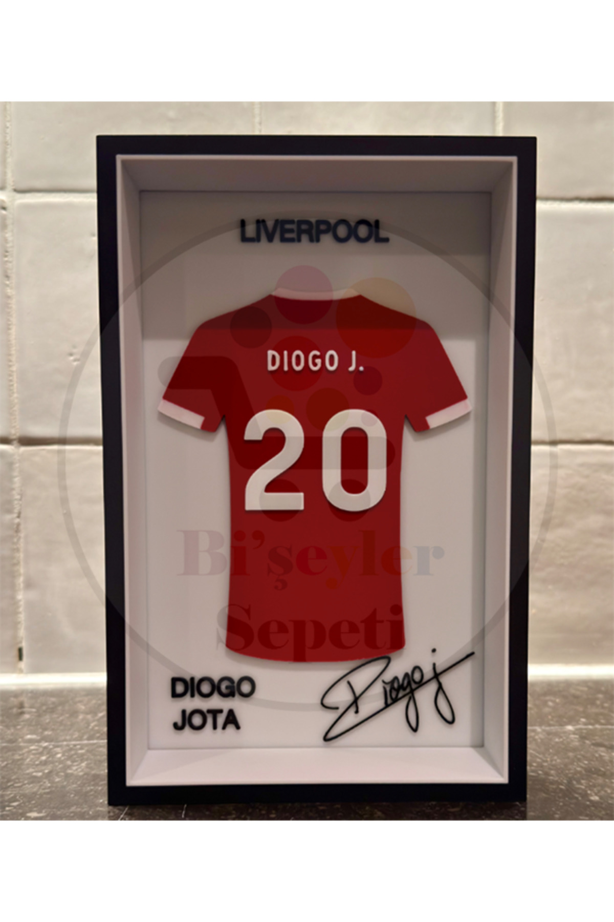 Bi'şeyler Sepeti Diogo Jota - Liverpool FC - Forma İmzalı Çerçeve
