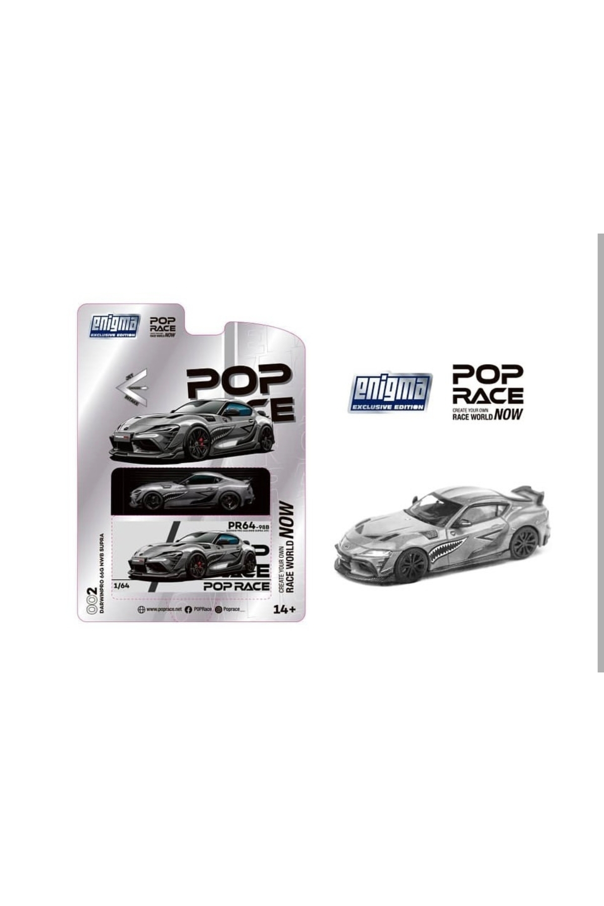 Down Low colorblind G RAP 未開封 RARE pop race 1 CHASE Enigma Pop Race 002 Toyota Supra Darwinpro 66G
