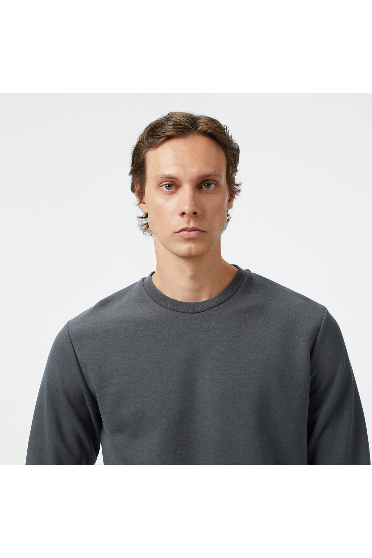 Nautica Erkek Gri Classic Fit Sweatshirt görsel 4