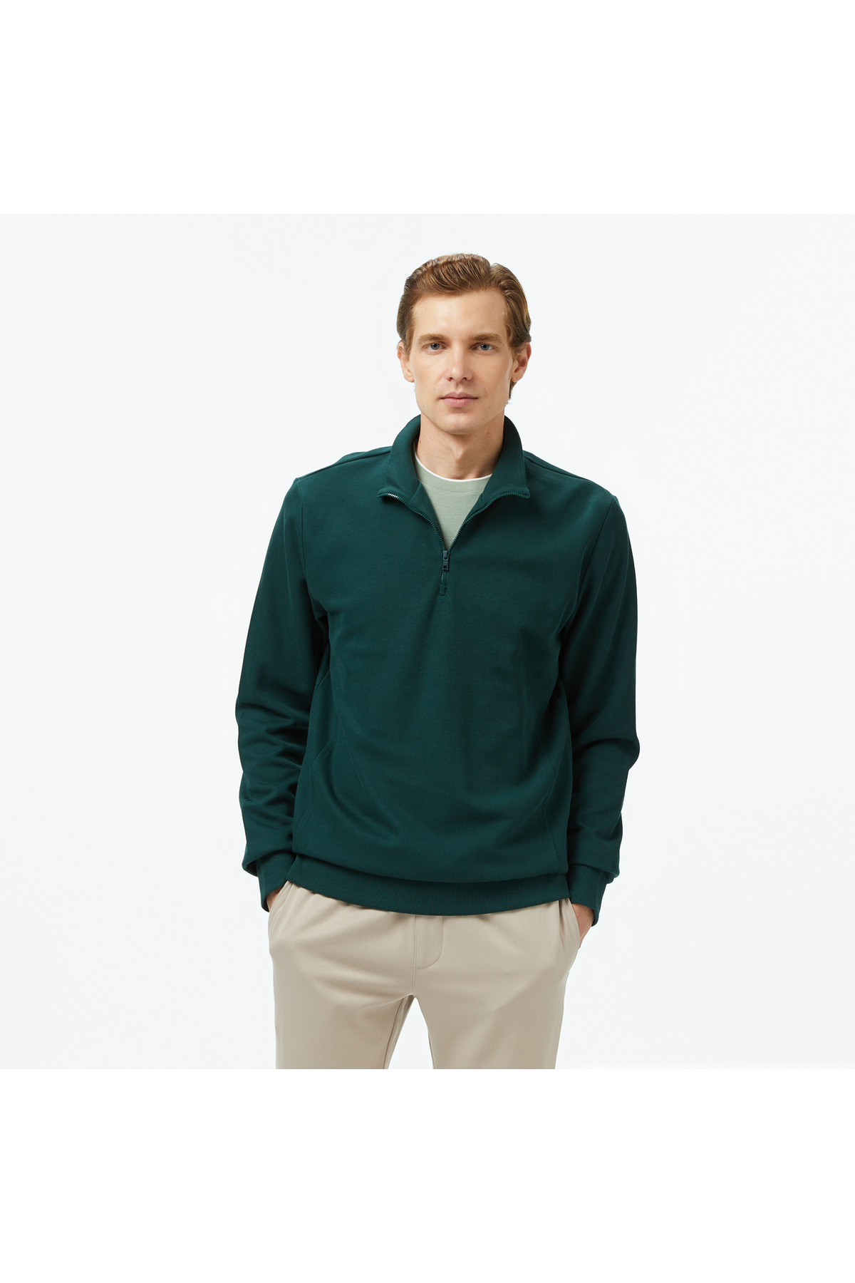Nautica Erkek Yeşil Classic Fit Sweatshirt — سبز K57092T