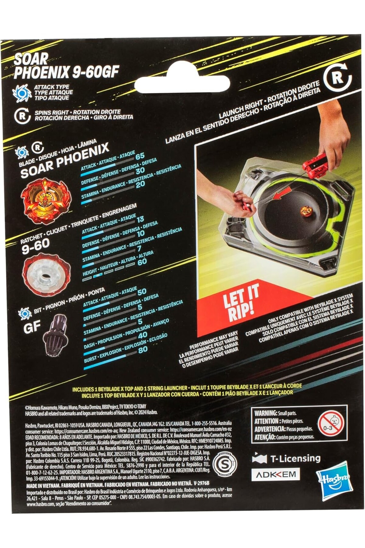 TOYFEST Beyblade X Soar Phoenix 9-60GF Delüks Oyun Seti String