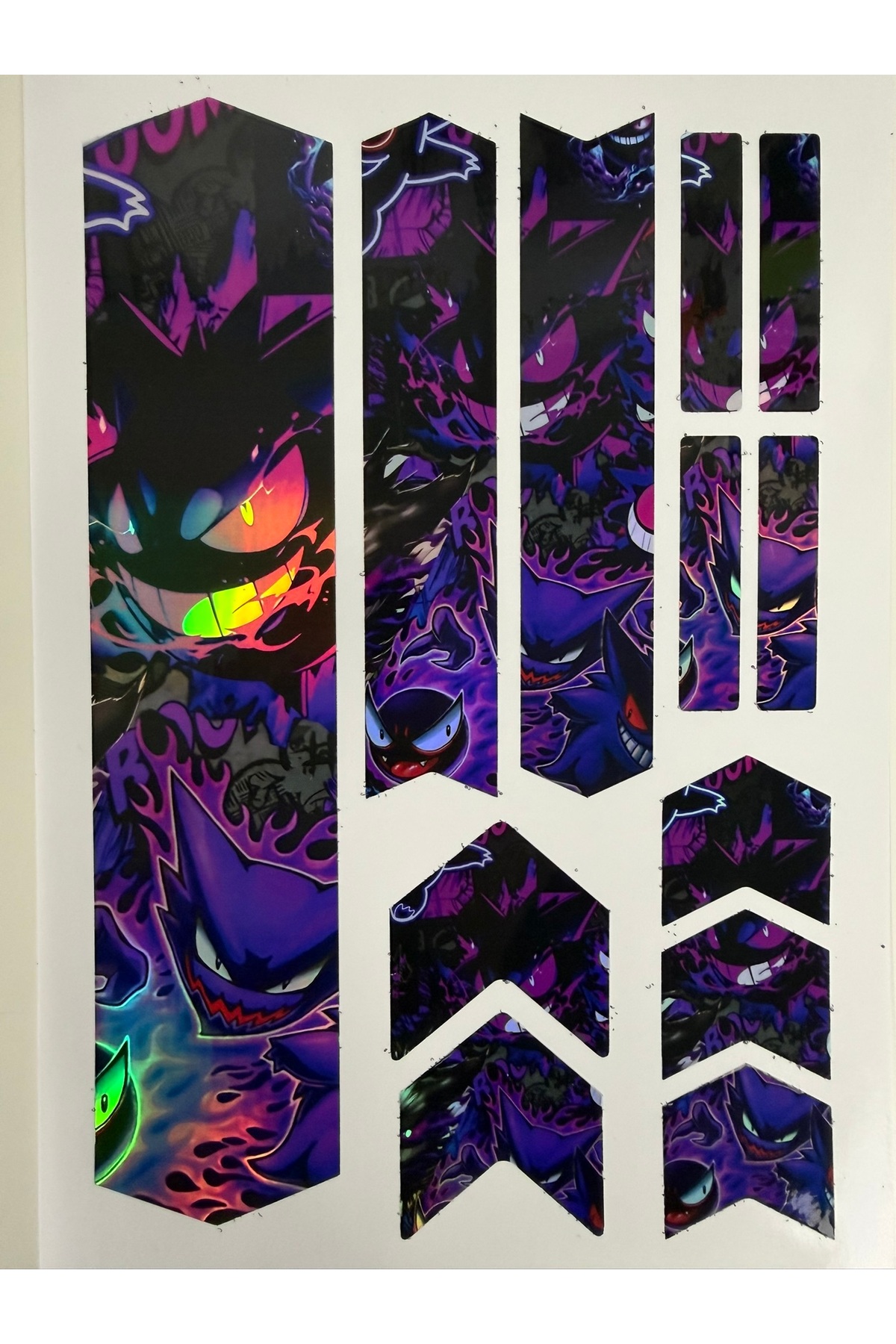 ca kay bu Anime Neon Bisiklet Kadro Sticker Seti – Karakter Temalı