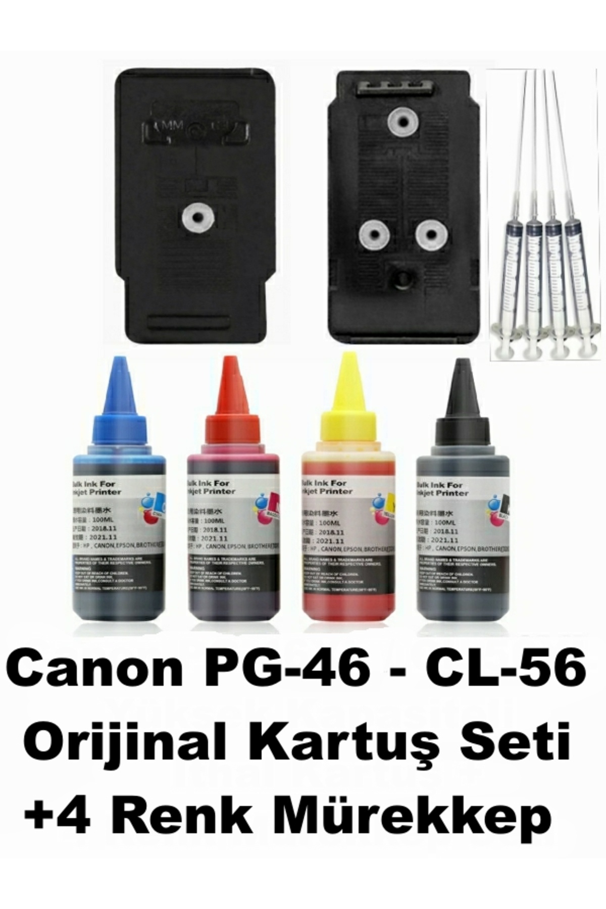 ORATEK Canon Pixma E3640 PG-46/CL-56 Orijinal Siyah-Renkli Tıpalı