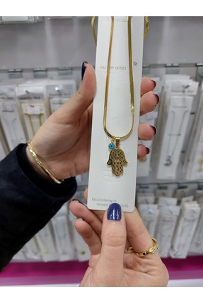 stainless steel Nazar Boncuklu Fatma Ana Eli Kolye