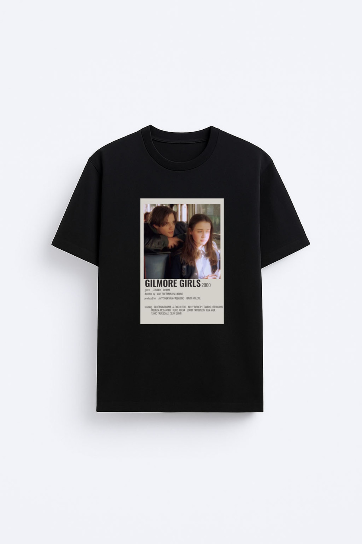 AYDESİGN Gilmore Girls Printed Crew Neck Black T-Shirt T-Shirt