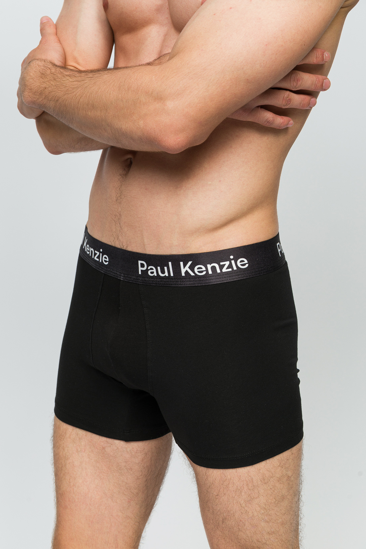 Paul Kenzie Erkek 5'li Boxer - All Black görsel 6