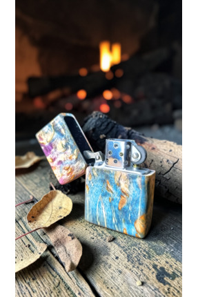 precious Stabilize Huş Ağacı Özel Tasarım Benzinli Çakmak