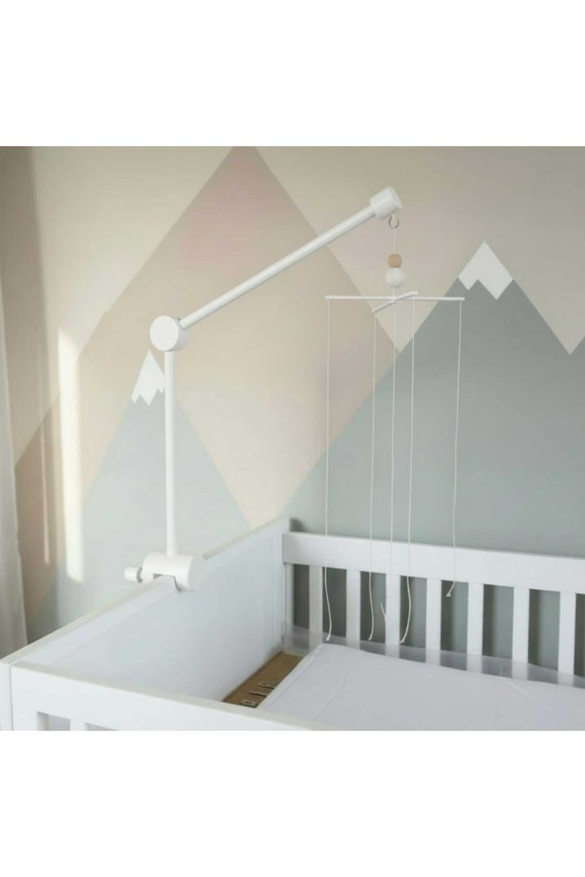 Dönence ahşap asma aparatı beyaz geniş beşikler için fotoğrafı 2 (önizleme)