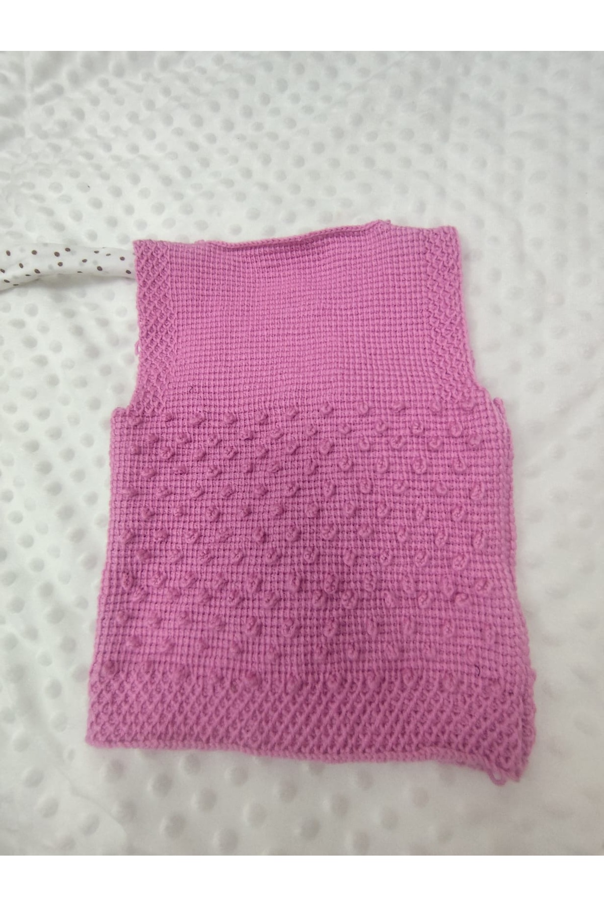 örgü Tunus işi bebek yeleği fotoğrafı 2 (önizleme)
