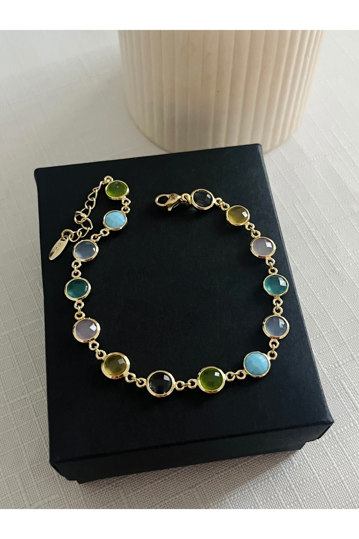 Premium quality xuping bracelet with colorful stone detail